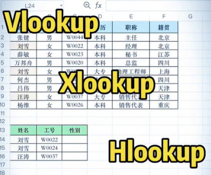 excel技巧–一次性讲解这四大查询函数 Lookup Vlookup、Xlookup、Hlookup