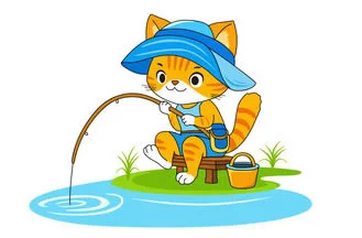 小猫钓鱼