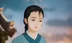女孩和猕猴桃树