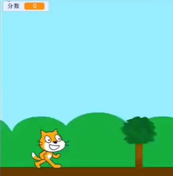 少儿编程-小猫跳跃游戏