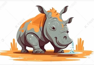 童年经典动画片 犀牛喝水