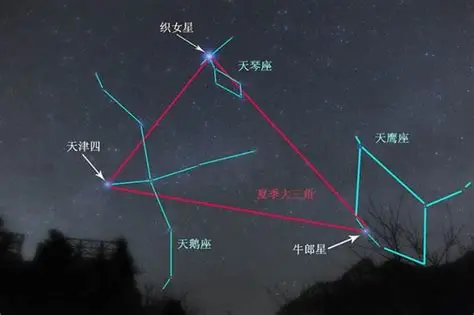 夏季星空中的两根扁担