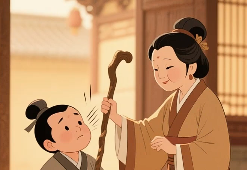 成语故事《伯俞泣杖》