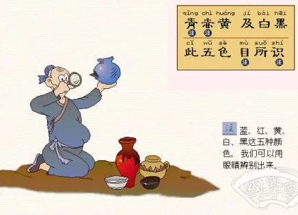 16《三字经》系列故事之“青赤黄，及黑白”