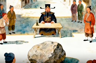 山东泰安宁阳包公审石头
